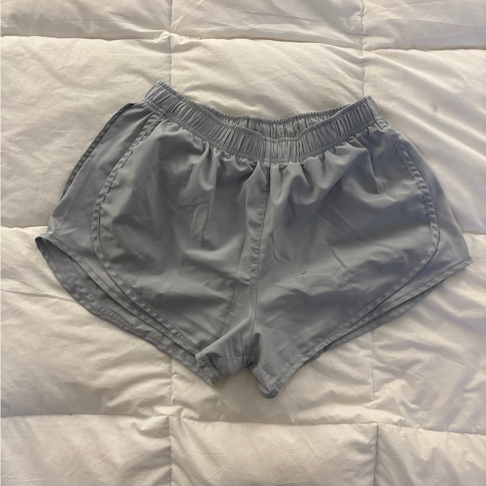 Nike Women's Light Gray Tempo Athletic Running Shorts